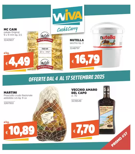 Offerte dal 4 al 17 settembre 2025