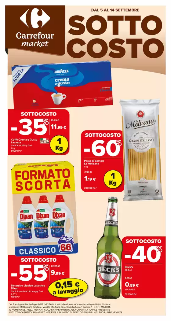 Volantino Carrefour Market a Maratea | Sottocosto | 2025-09-05T00:00:00.000Z - 2025-09-14T00:00:00.000Z