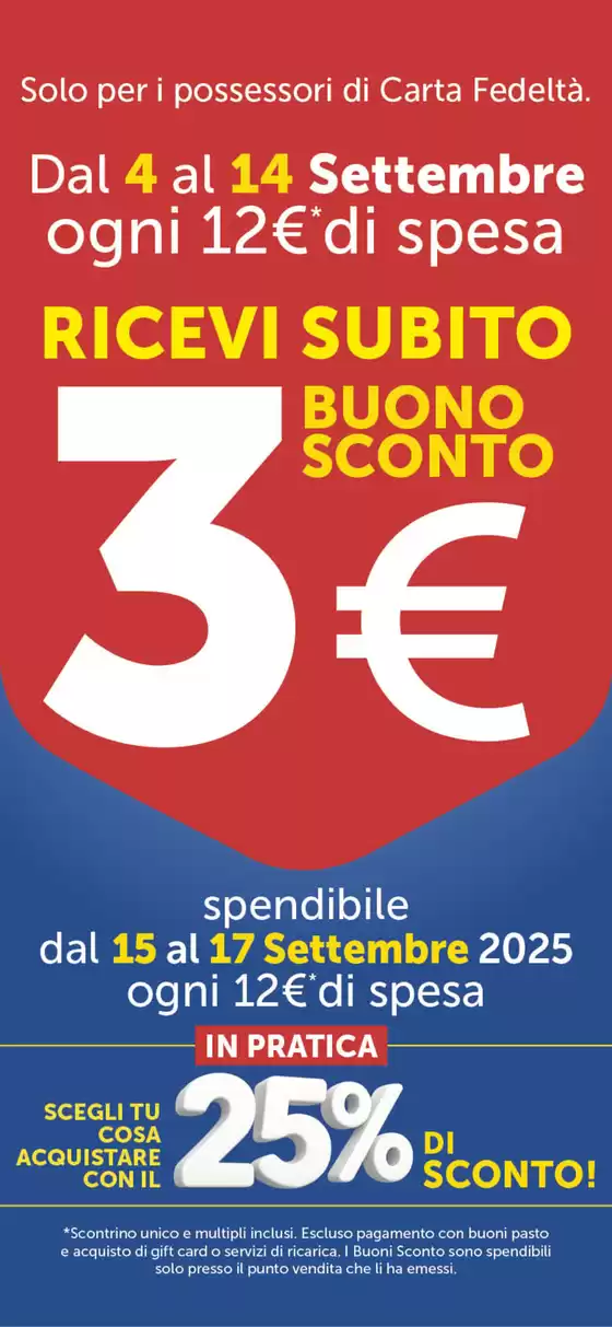 Offerte valide dal 4 al 14 settembre 2025