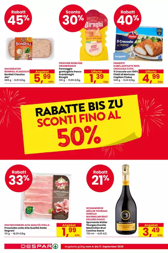 Sconti fino al 50%