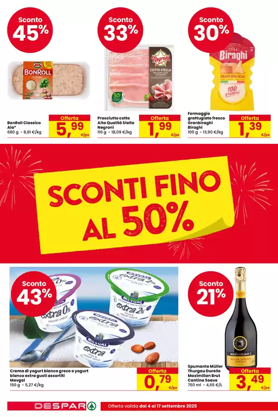Sconti fino al 50%