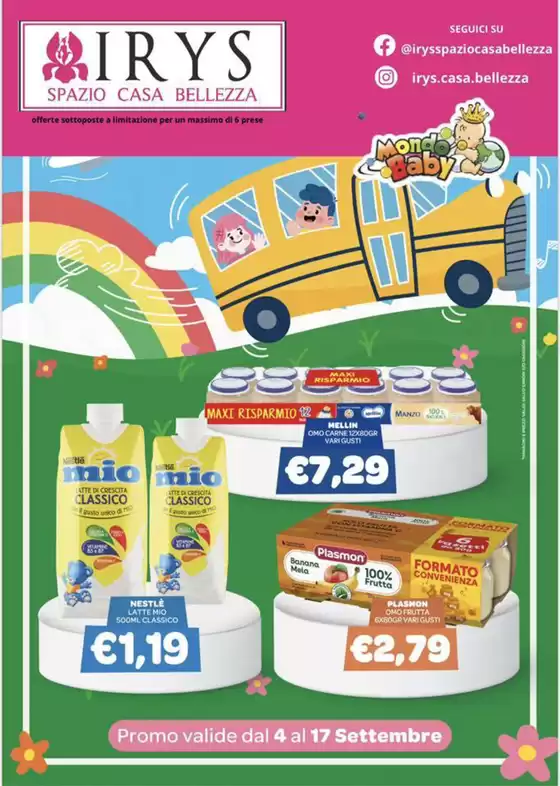 Promo valide dal 4 al 17 settembre