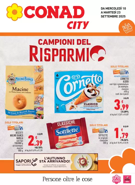 Volantino Conad City | Campioni del risparmio | 2025-09-10T00:00:00.000Z - 2025-09-23T00:00:00.000Z