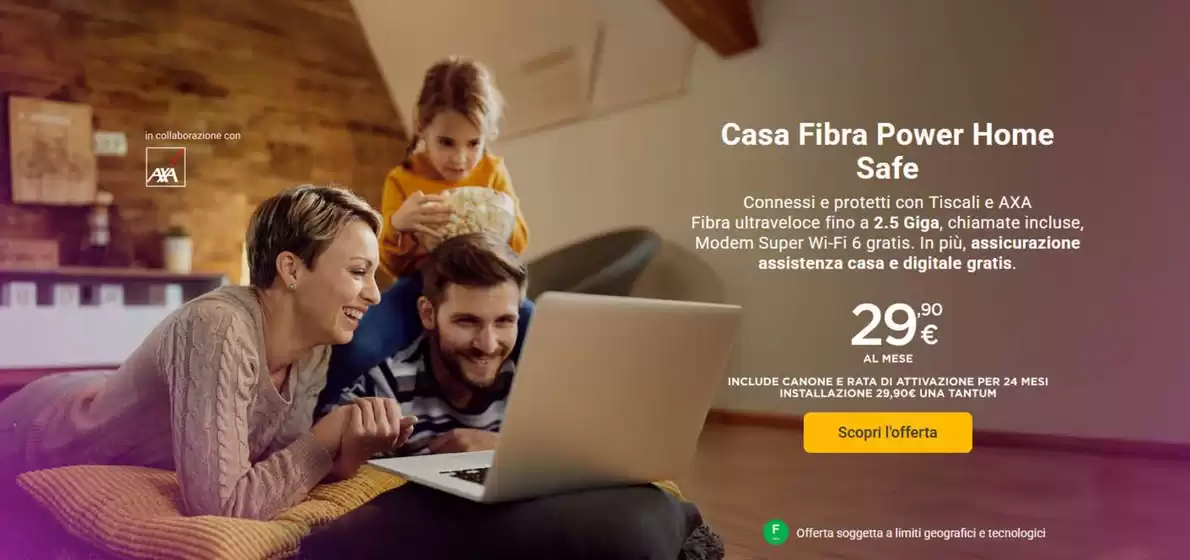 Volantino Tiscali Casa a Paternò | Casa fibra power home safe | 2025-09-05T00:00:00.000Z - 2025-09-30T00:00:00.000Z