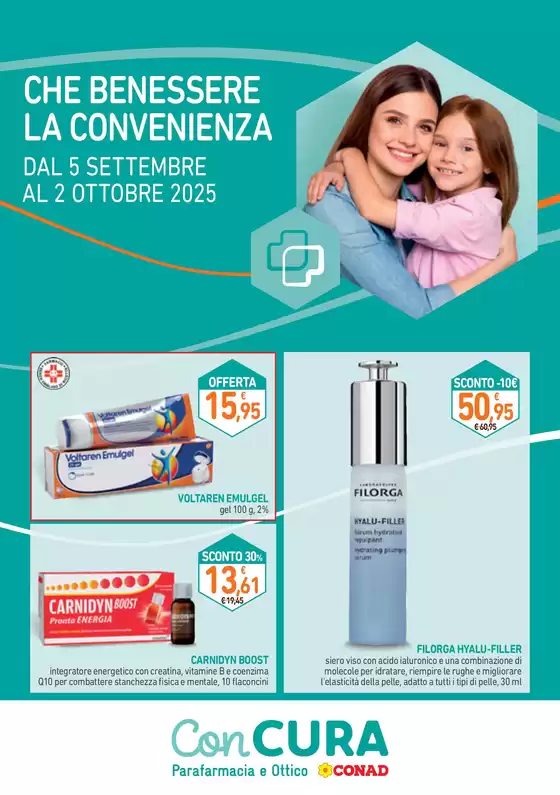 Volantino Parafarmacia Conad | ConCura Che benessere la convenienza | 2025-09-05T00:00:00.000Z - 2025-10-02T00:00:00.000Z