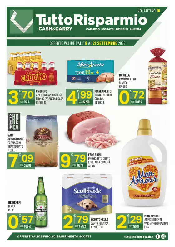 Offerte dall' 8 al 21 settembre 2025