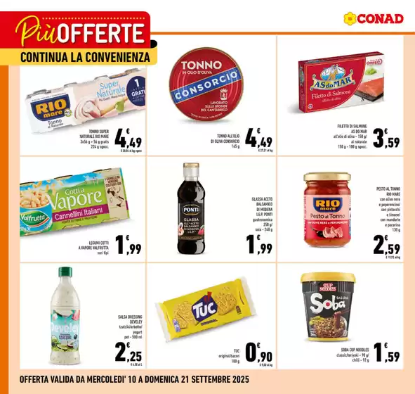 Volantino Conad | Più Offerte continua la Convenienza | 2025-09-10T00:00:00.000Z - 2025-09-21T00:00:00.000Z