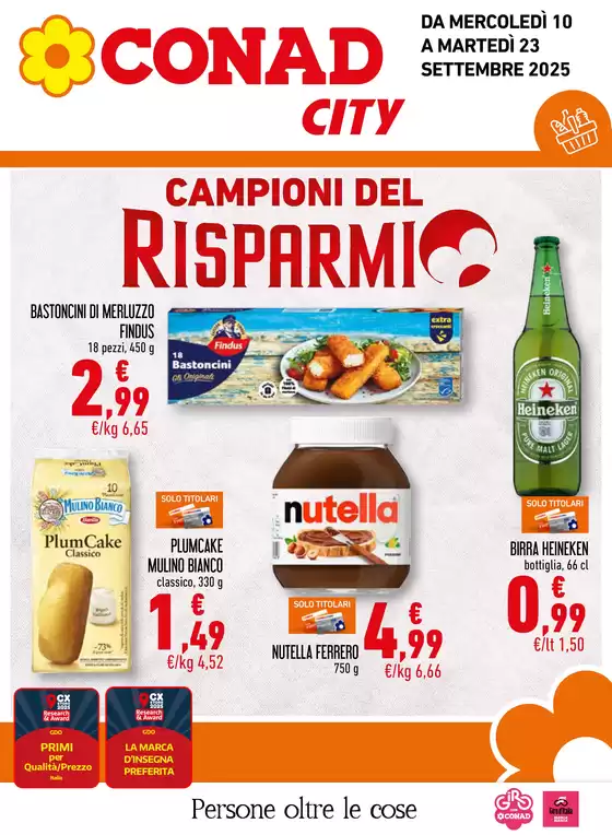 Volantino Conad City a Atri | CAMPIONI DEL RISPARMIO | 2025-09-10T00:00:00.000Z - 2025-09-23T00:00:00.000Z