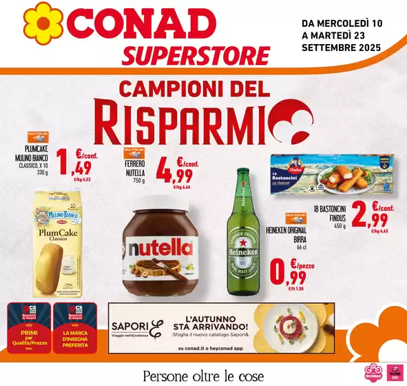 Volantino Conad Superstore a Quartu Sant'Elena | CAMPIONI DEL RISPARMIO | 2025-09-10T00:00:00.000Z - 2025-09-23T00:00:00.000Z