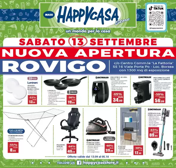 Volantino Happy Casa Store a Cantù | Nuova apertura Rovigo | 2025-09-13T00:00:00.000Z - 2025-10-05T00:00:00.000Z