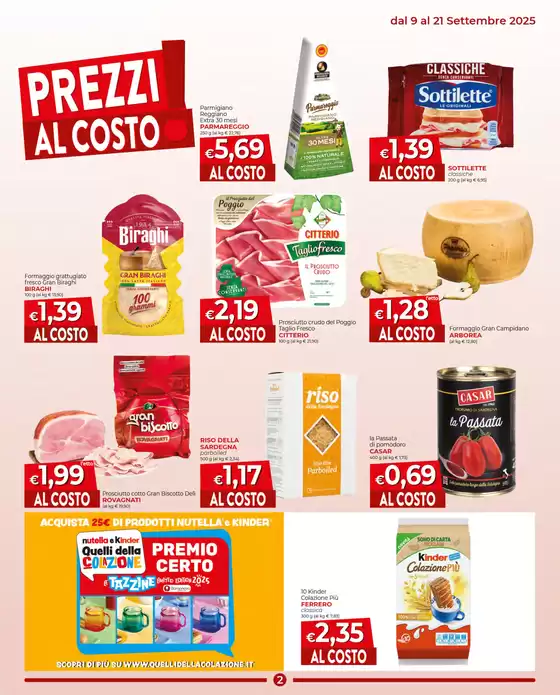 PREZZI AL COSTO!
