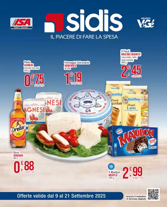 Volantino Sidis | Il piacere di fare la spesa | 2025-09-09T00:00:00.000Z - 2025-09-21T00:00:00.000Z