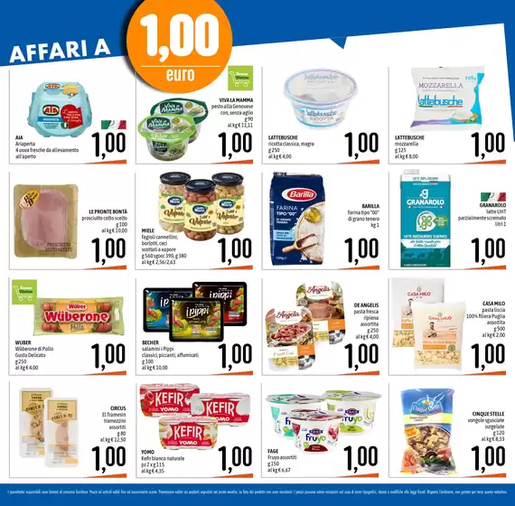 Affari a 1€, 1,50€, 2€, 3€