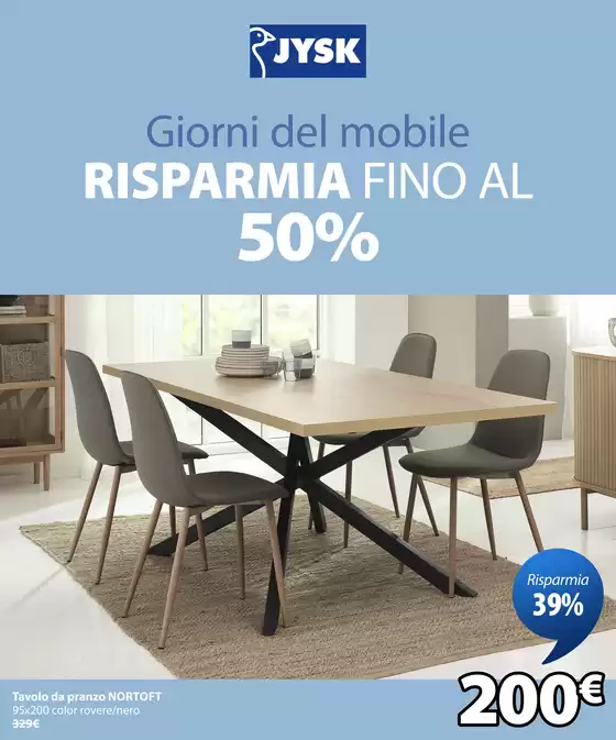 Volantino JYSK | Giorni del mobile | 2025-09-04T00:00:00.000Z - 2025-09-15T00:00:00.000Z