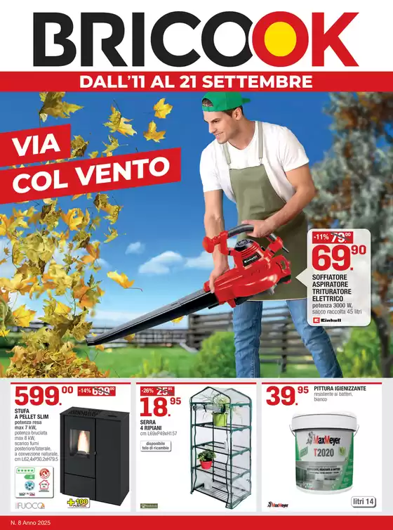 Volantino Brico ok a Oderzo | Via col vento | 2025-09-11T00:00:00.000Z - 2025-09-21T00:00:00.000Z
