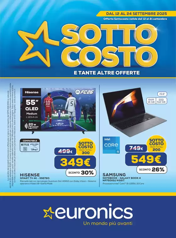 Volantino Euronics | Sottocosto e tante altre offerte. | 2025-09-12T00:00:00.000Z - 2025-09-24T00:00:00.000Z