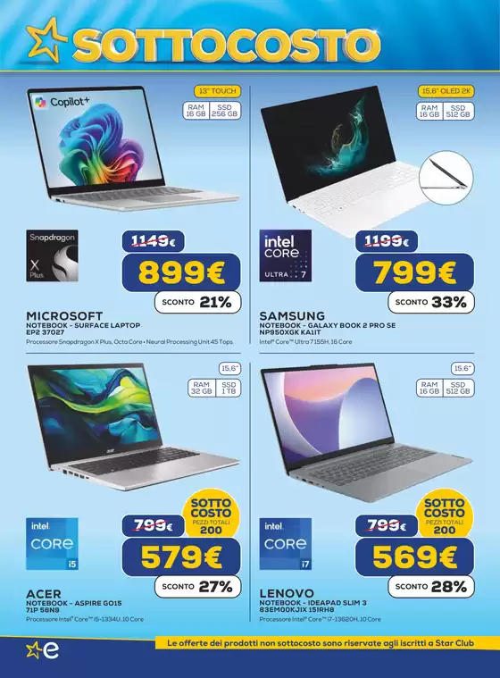 Sottocosto e tante altre offerte.