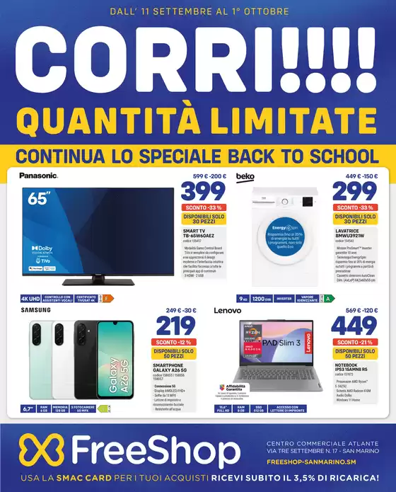 CORRI!!! QUANTITA’ LIMITATE