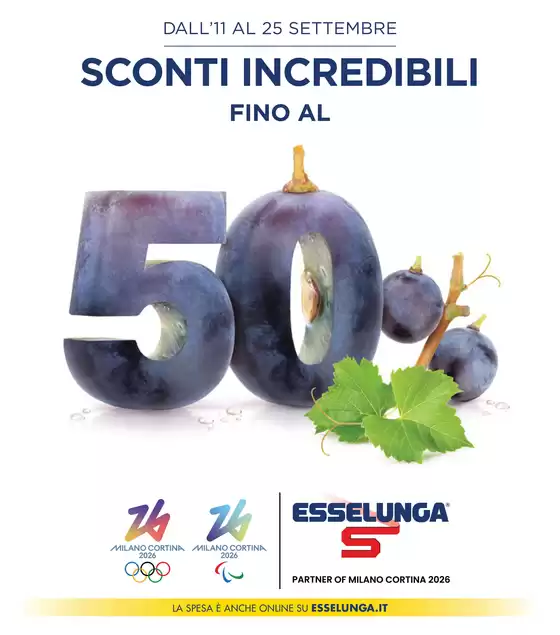 Sconti fino al 50%