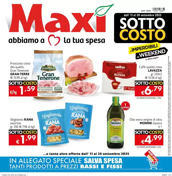 Volantino Maxì a Porcia | Sotto costo | 2025-09-11T00:00:00.000Z - 2025-09-24T00:00:00.000Z