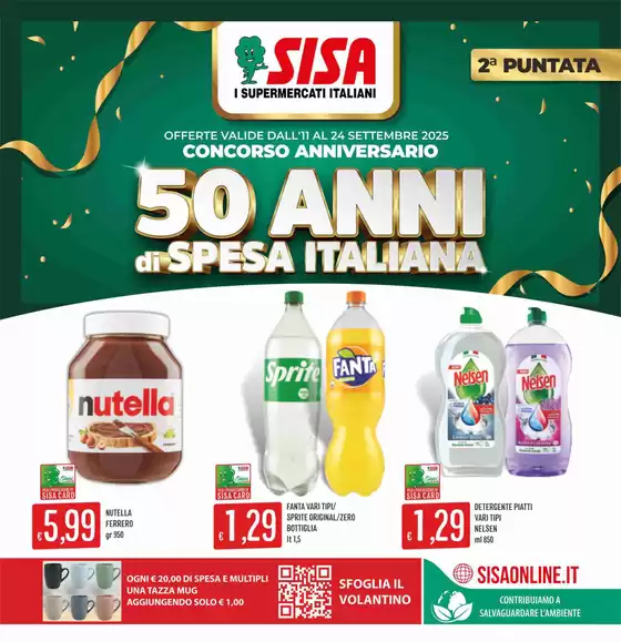 Volantino Sisa a Salerno | 50 anni di spesa italiana 2a Puntata | 2025-09-11T00:00:00.000Z - 2025-09-24T00:00:00.000Z