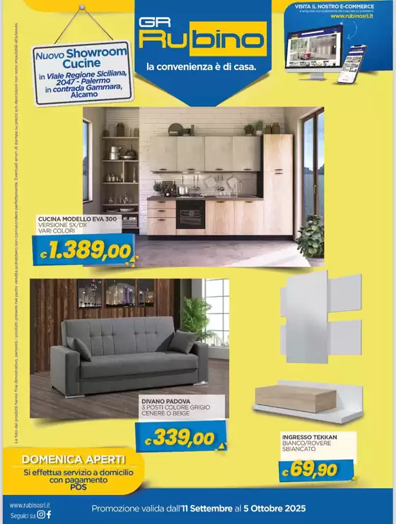 Promozione valida dall' 11 settembre al 5 ottobre