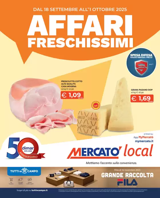 Volantino Mercatò Local | Affari Freschissimi | 2025-09-18T00:00:00.000Z - 2025-10-01T00:00:00.000Z