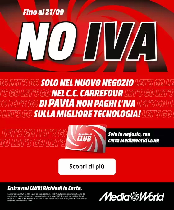 Volantino MediaWorld a Brescia | Nuova apertura di MediaWorld a Pavia! | 2025-09-18T00:00:00.000Z - 2025-09-26T00:00:00.000Z