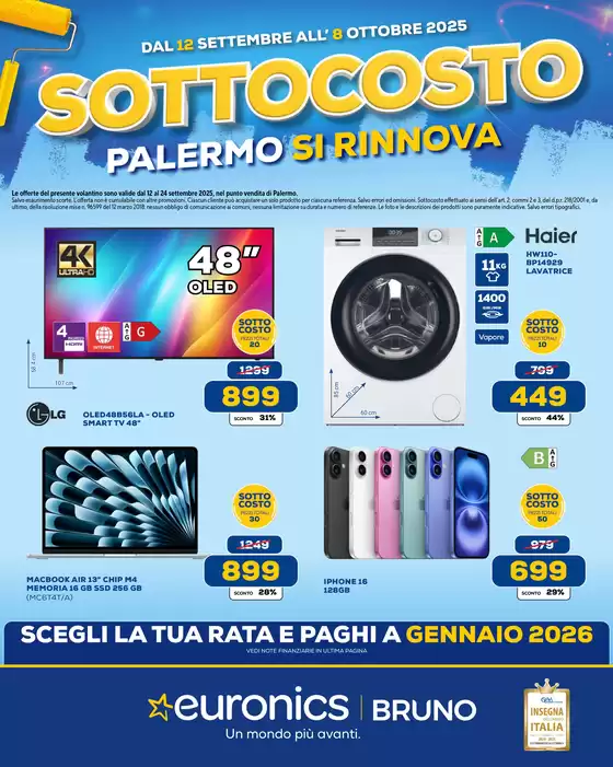 Volantino Euronics | Sottocosto | 2025-09-12T00:00:00.000Z - 2025-10-08T00:00:00.000Z