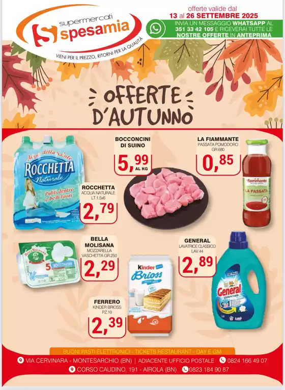 Offerte d'autunno 