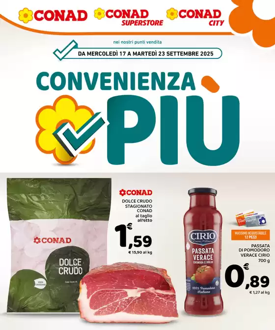 Volantino Conad City | Convenienza Più | 2025-09-17T00:00:00.000Z - 2025-09-23T00:00:00.000Z