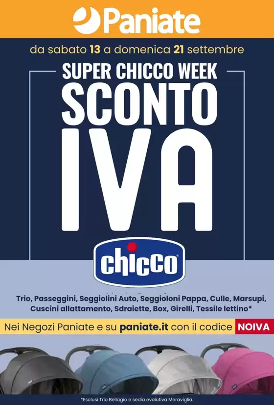 Volantino Paniate a Albenga | Super chicco week sconto IVA | 2025-09-15T00:00:00.000Z - 2025-09-21T00:00:00.000Z