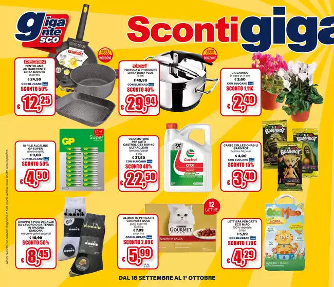 Sconti giganteschi