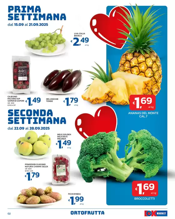 Offerte dal 15.09 al 28.09.2025