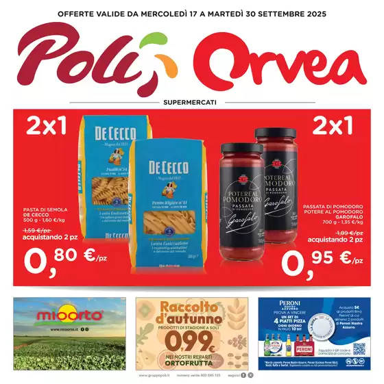 OFFERTE VALIDE DA MERCOLEDÌ 17 A MARTEDÌ 30 SETTEMBRE 2025