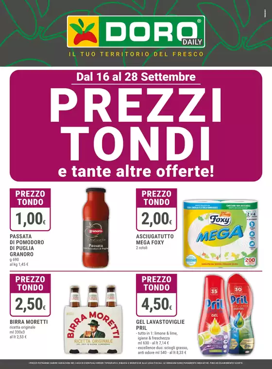 Prezzi tondi