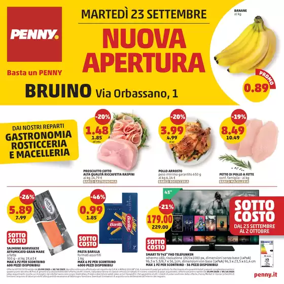 Volantino PENNY a Santhià | Nuova apertura | 2025-09-23T00:00:00.000Z - 2025-10-02T00:00:00.000Z