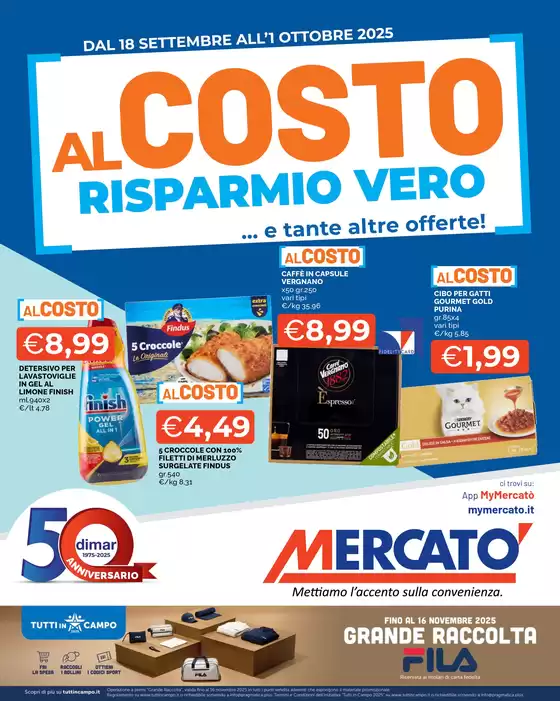 Volantino Mercatò a Casale Monferrato | Al costo risparmio vero | 2025-09-18T00:00:00.000Z - 2025-10-01T00:00:00.000Z
