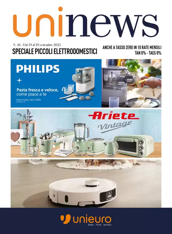 Volantino Unieuro | Speciale Piccoli Elettrodomestici da Unieuro! | 2025-09-19T00:00:00.000Z - 2025-09-29T00:00:00.000Z