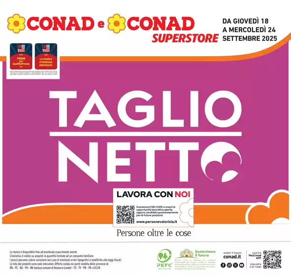 Volantino Conad Superstore a Cattolica | Taglio netto | 2025-09-18T00:00:00.000Z - 2025-09-24T00:00:00.000Z