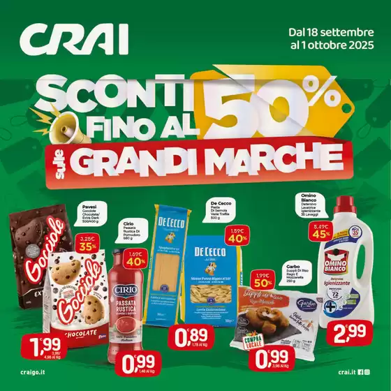 Sconti fino al 50% sulle grandi marche