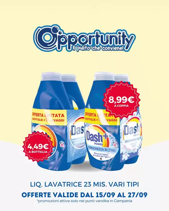 Offerte valide dal 15/09 a 27/09