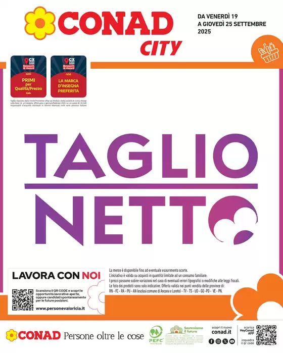 Volantino Conad City | Taglio netto | 2025-09-19T00:00:00.000Z - 2025-09-25T00:00:00.000Z