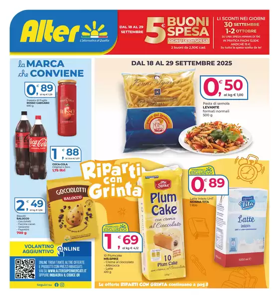 Volantino Alter Discount | La marca che conviene | 2025-09-18T00:00:00.000Z - 2025-09-29T00:00:00.000Z