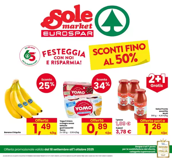 Sconti fino al 50%