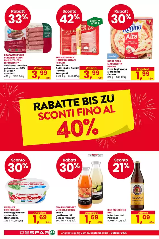 Sconti fino al 40%
