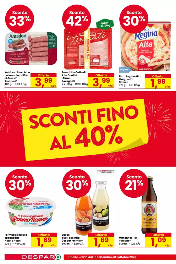 Sconti fino al 40%