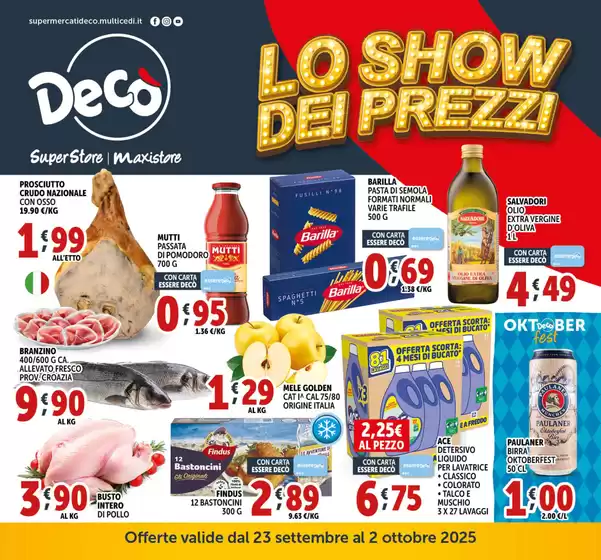 Lo show dei prezzi 
