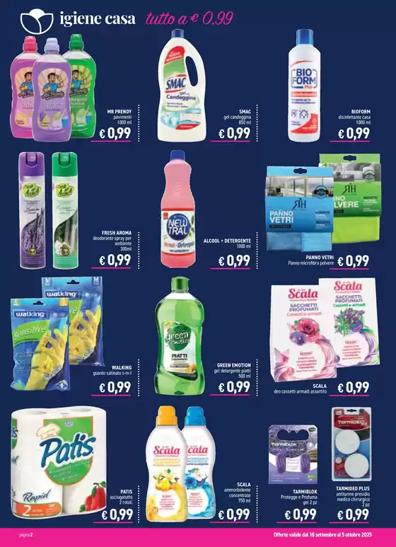 Offerte valide dal 18 Settembre al 5 Ottobre 2025