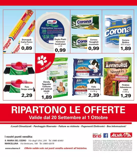 Ripartono le offerte 